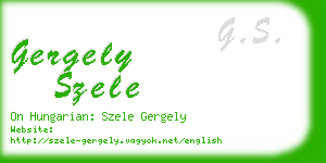 gergely szele business card